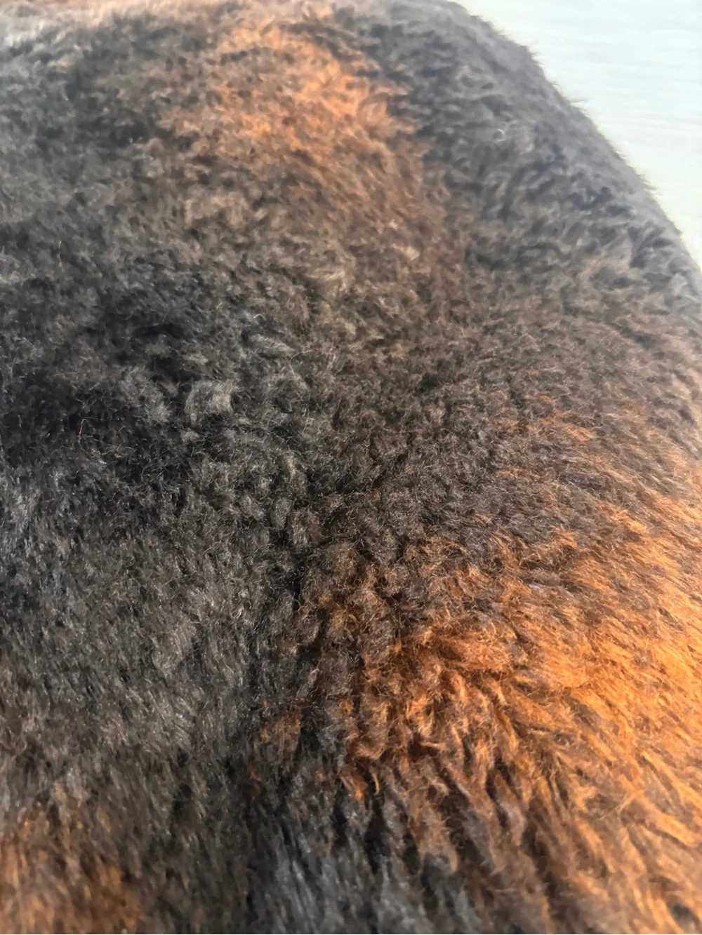 POTTERY BARN Set Of 2 Faux Fur 18x18 Pillow Covers Luxe Chocolate Brown Ombré